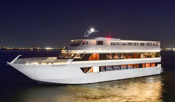 yacht at night